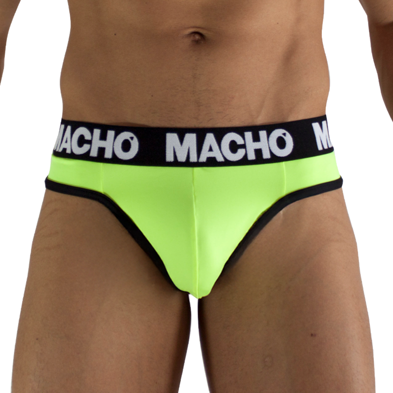MACHO - MTG001 PERIZOMA GIALLO FLUORESCENTE TAGLIA XL – Infradito maschili – foto 2