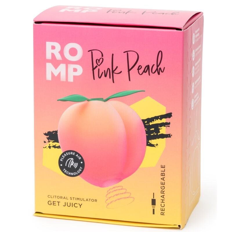 ROMP - ASPIRAZIONE CLITORIDEA ROSA PESCA – Stimolatore d'aria con vibrazione – foto 4