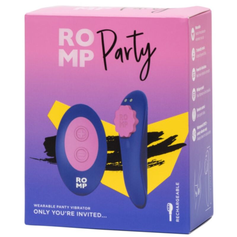 ROMP - Mutandine in silicone magnetiche vibranti per feste con telecomando – Per il clitoride – foto 9