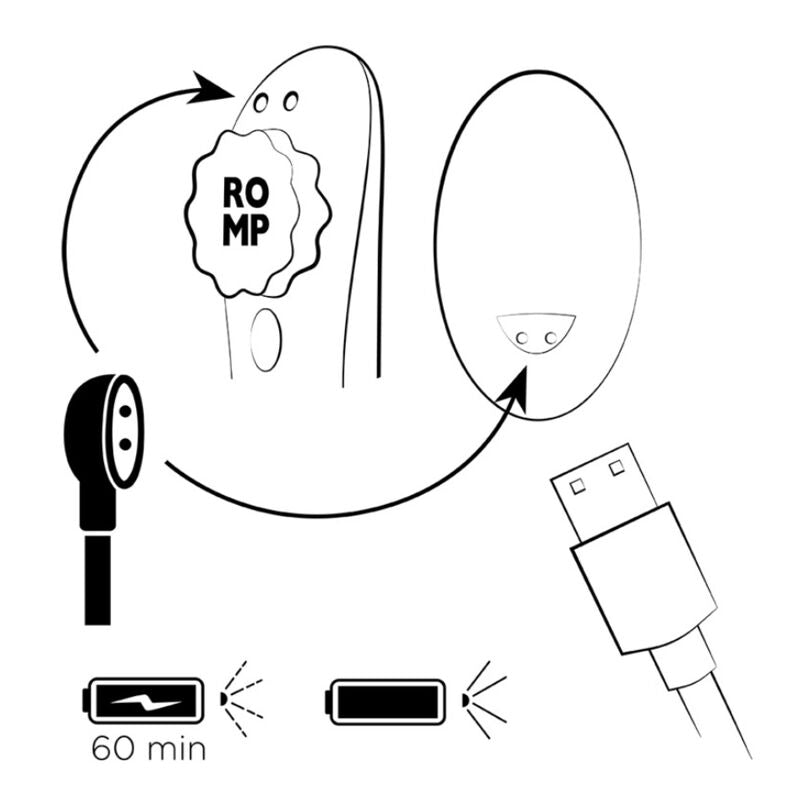 ROMP - Mutandine in silicone magnetiche vibranti per feste con telecomando – Per il clitoride – foto 12