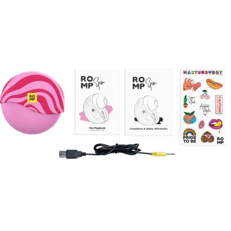 ROMP - SPIN CLITORAL SUCTION ANTITUDE WITH ROTATING OPENING AND CHIUSURE – Stimolatore d'aria con vibrazione – foto 10
