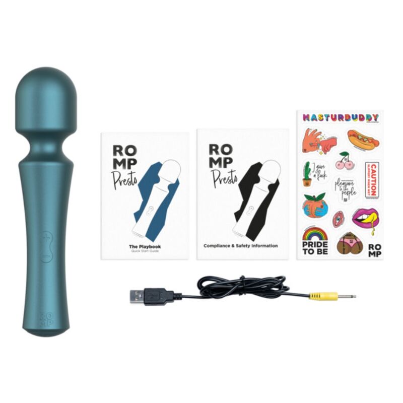 ROMP - PRESTO MINI VIBRATORE A BACCHETTA CON TESTINA FLESSIBILE VERDE – Vibratore WAND – foto 11