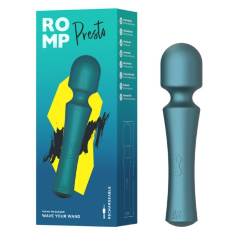 ROMP - PRESTO MINI VIBRATORE A BACCHETTA CON TESTINA FLESSIBILE VERDE – Vibratore WAND – foto 6