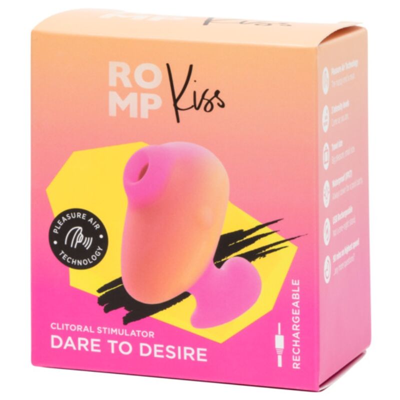 ROMP - KISS VIBRATORE DA DITO RICARICABILE CON ASPIRAZIONE CLITORIDEA – Stimolatore d'aria con vibrazione – foto 9
