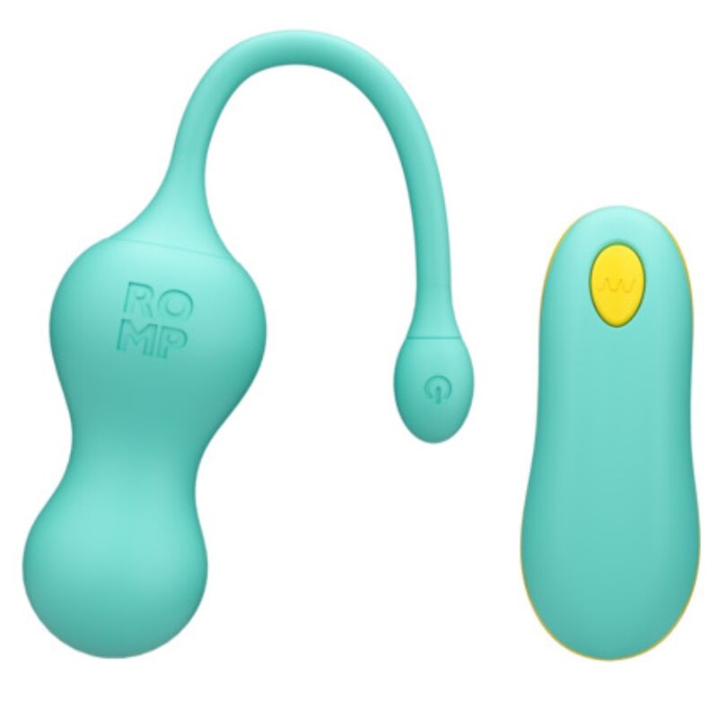 ROMP - CELLO VIBRATORE MULTIFUNZIONE A UOVO TURCHESE CON TELECOMANDO – Telecomando