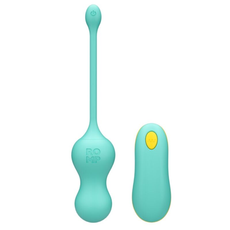 ROMP - CELLO VIBRATORE MULTIFUNZIONE A UOVO TURCHESE CON TELECOMANDO – Telecomando – foto 2