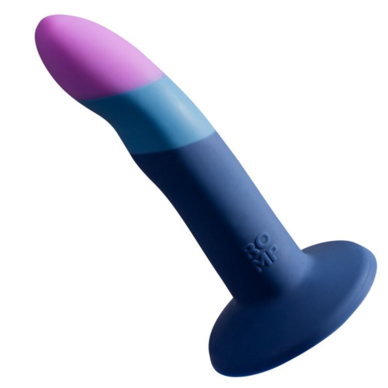 ROMP - DILDO IN SILICONE PICCOLO CON VENTOSA TRICOLORE 14 CM – Falli senza vibrazioni