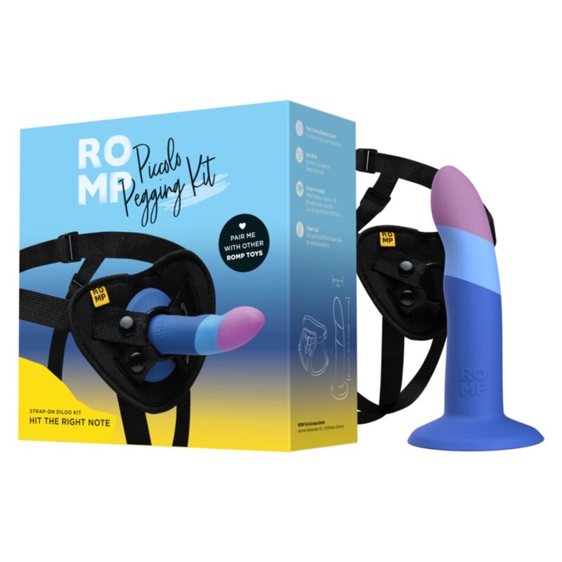 ROMP - DILDO IN SILICONE PICCOLO CON VENTOSA TRICOLORE 14 CM – Dildo strapon – foto 5