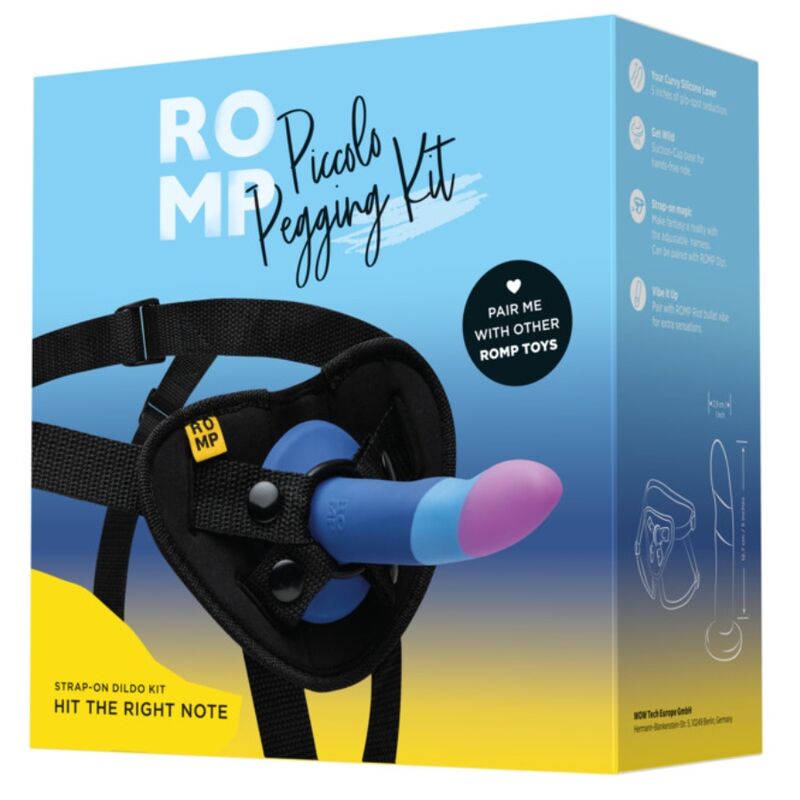 ROMP - DILDO IN SILICONE PICCOLO CON VENTOSA TRICOLORE 14 CM – Dildo strapon – foto 6