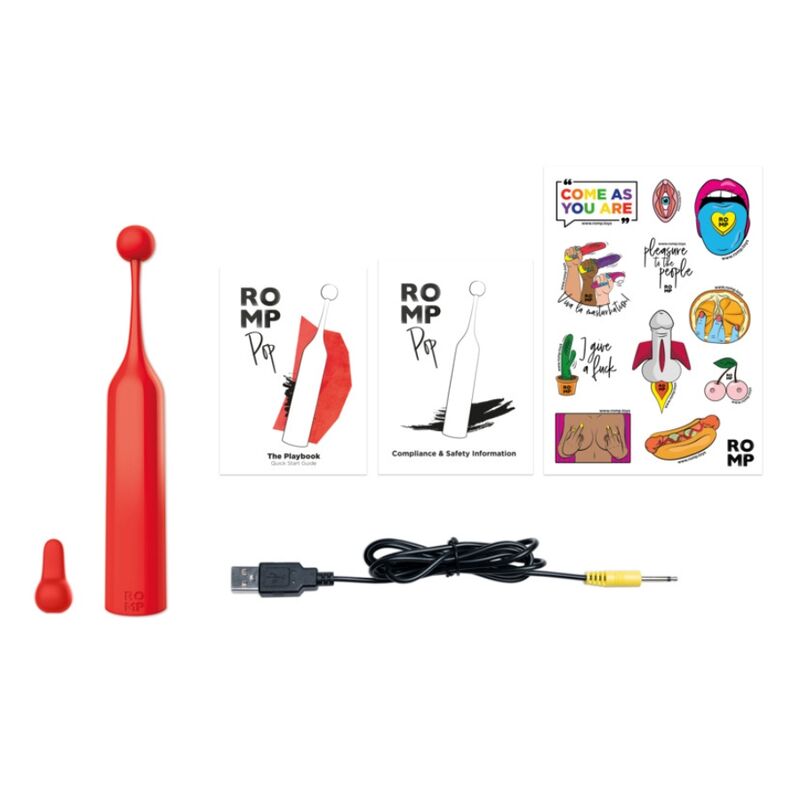 ROMP - POP STIMOLATORE CLITORIDEO AD ALTA FREQUENZA ROSSO – Vibratori a punto G – foto 13