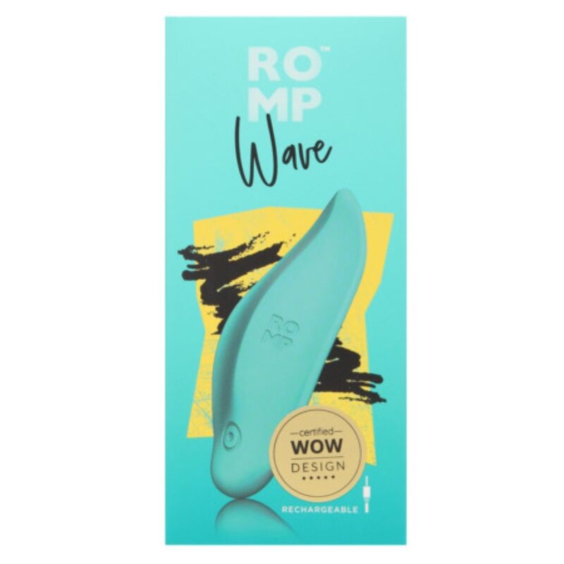 ROMP - VIBRATORE A ONDE STIMOLATORE CLITORIDEO FORMA ERGONOMICA VERDE ACQUA – Per il clitoride – foto 9