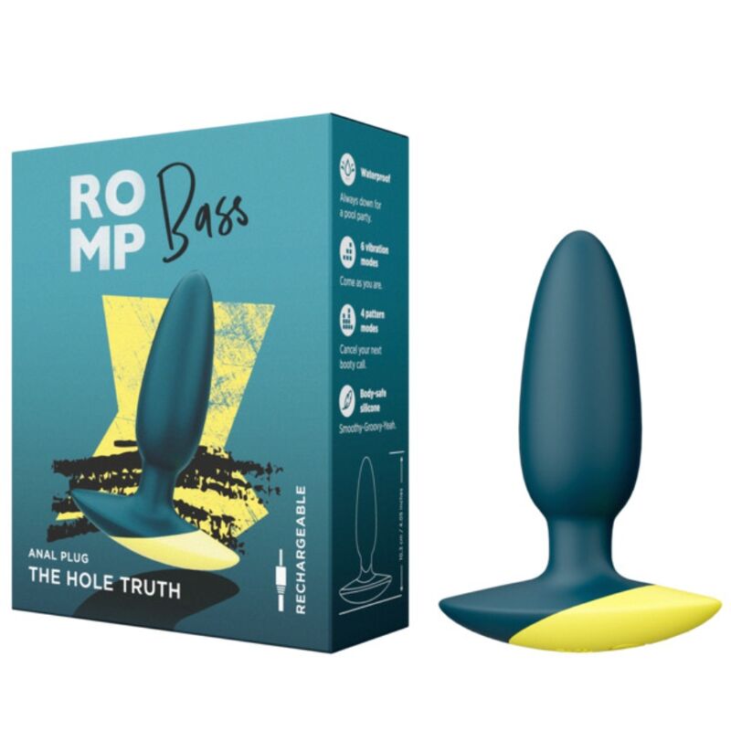 ROMP - BASS VIBRATORE ANALE PLUG 10 CM VERDE – Vibratori anali – foto 5