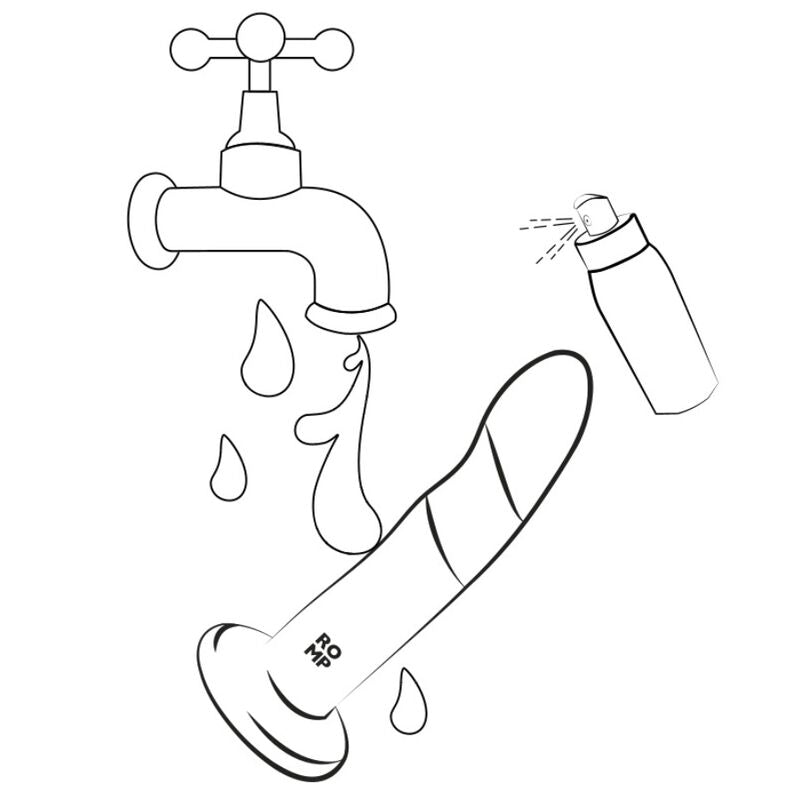 ROMP - DIZI DILDO IN SILICONE CON VENTOSA TRICOLORE 18 CM – Falli senza vibrazioni – foto 6