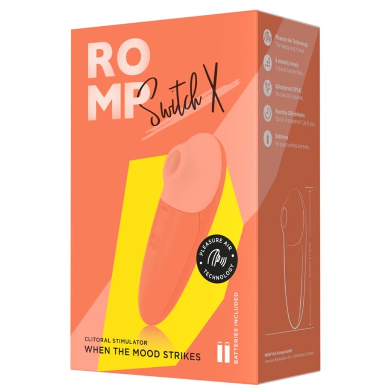 ROMP - SWITCH X STIMOLATORE CLITORIDEO 6 LIVELLI ARANCIONE – Per il clitoride – foto 4