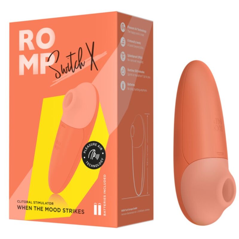 ROMP - SWITCH X STIMOLATORE CLITORIDEO 6 LIVELLI ARANCIONE – Per il clitoride – foto 5