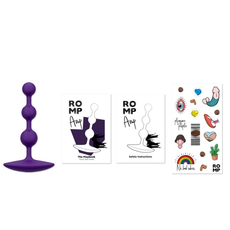 ROMP - AMP PERLE ANALALI IN SILICONE FLESSIBILE VIOLA 12,5 CM VIOLA – Perline anali – foto 12
