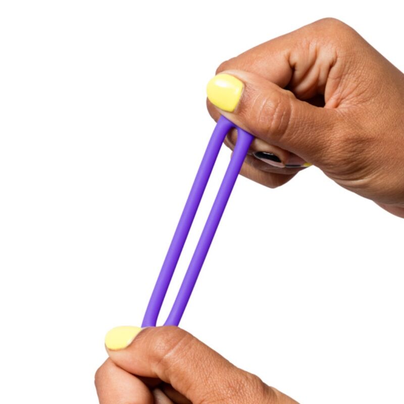 ROMP - REMIX TRIO SET DI 3 ANELLI PER PENE IN SILICONE VIOLA – Cockring senza vibrazione – foto 2