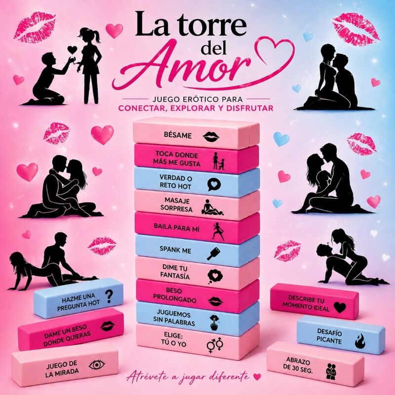 DIABLO PICANTE - LOVE TOWER GAME - VERSIONE SPAGNOLA – Giochi di coppia