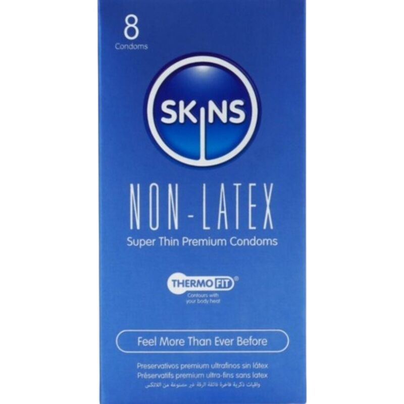 SKINS - PRESERVATIVI SENZA LATTICE, CONFEZIONE DA 8 – Senza latex