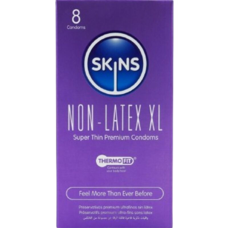 SKINS - PRESERVATIVI SENZA LATTICE, CONFEZIONE XL DA 4 – Senza latex