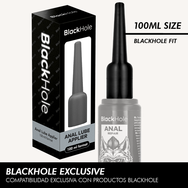 BLACK HOLE - APPLICATORE LUBRIFICANTE ANALE TAGLIA L 100 ML – Base in silicone