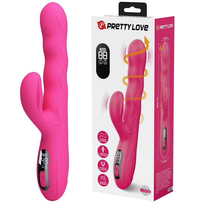 PRETTY LOVE - VIBRATORE A CONIGLIO MULTIFUNZIONE INVERNALE CON DISPLAY LED ROSA – Vibratori di coniglio – foto 2