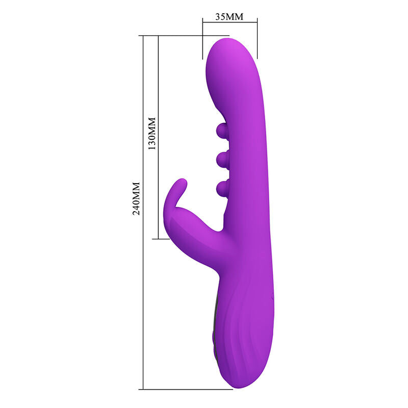 PRETTY LOVE - VIBRATORE A CONIGLIO SABIEN CON STIMOLAZIONE A PERCUSSIONE E LED VIOLA – Vibratori di coniglio – foto 8