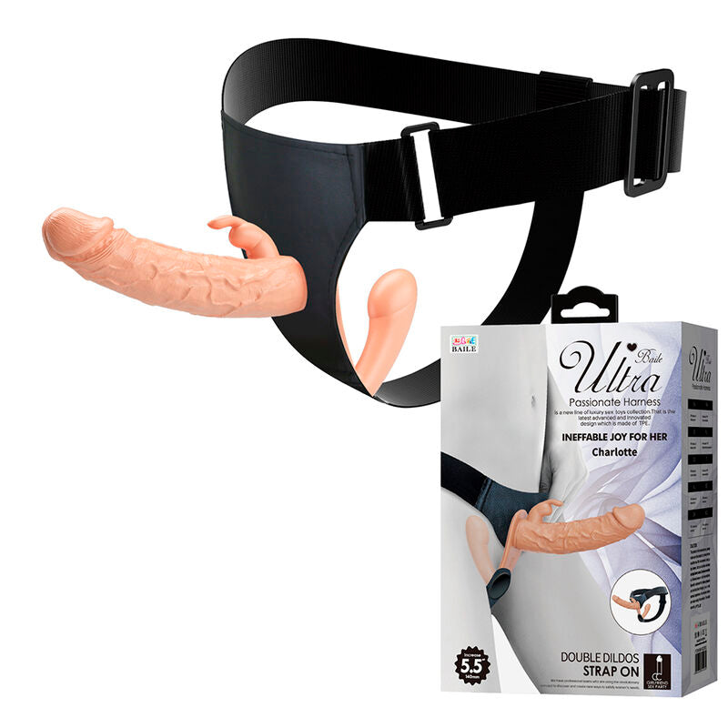 BAILE - CHARLOTTE HOLLOW DOPPIA PENETRAZIONE STRAP-ON FLESH – Doppie imbracature – foto 2