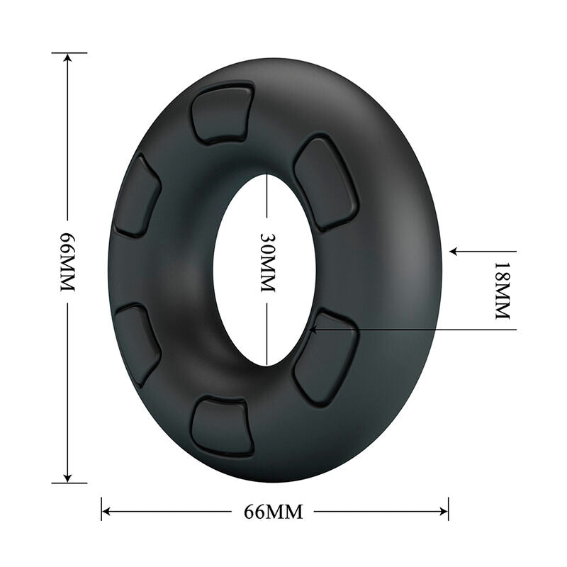 CRAZY BULL - ANELLO PER PENE IN SILICONE SUPER MORBIDO BERTRAM NERO – Cockring senza vibrazione – foto 7