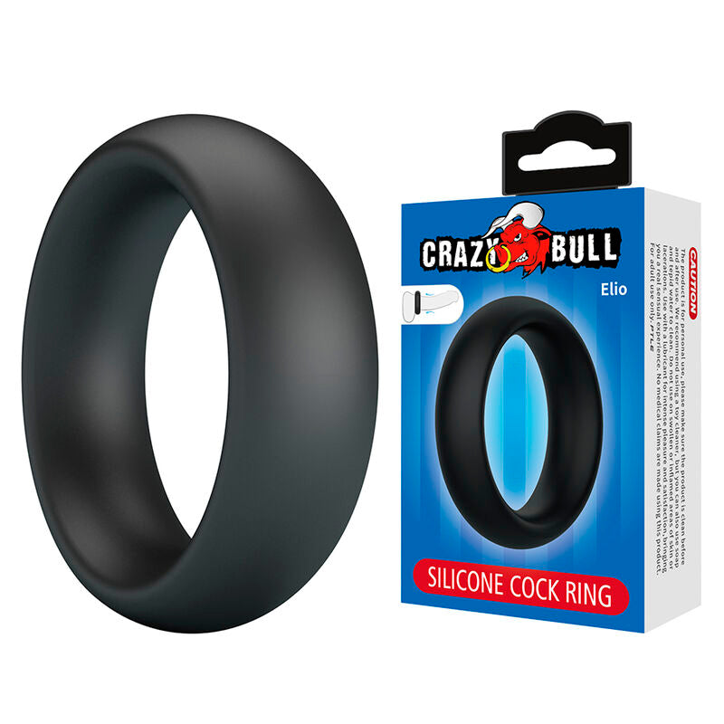 CRAZY BULL - ELIO ANELLO PER PENE IN SILICONE NERO – Cockring senza vibrazione – foto 2