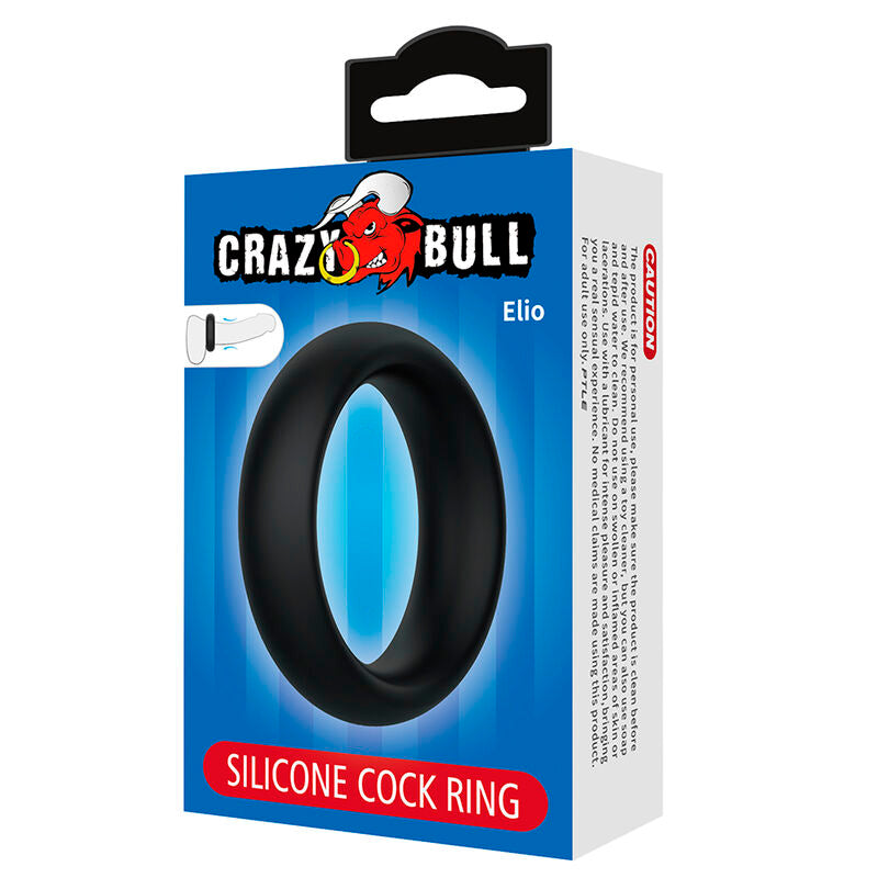 CRAZY BULL - ELIO ANELLO PER PENE IN SILICONE NERO – Cockring senza vibrazione – foto 7