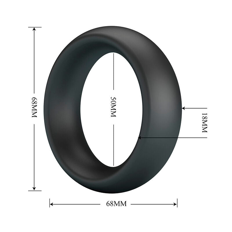 CRAZY BULL - ELIO ANELLO PER PENE IN SILICONE NERO – Cockring senza vibrazione – foto 6