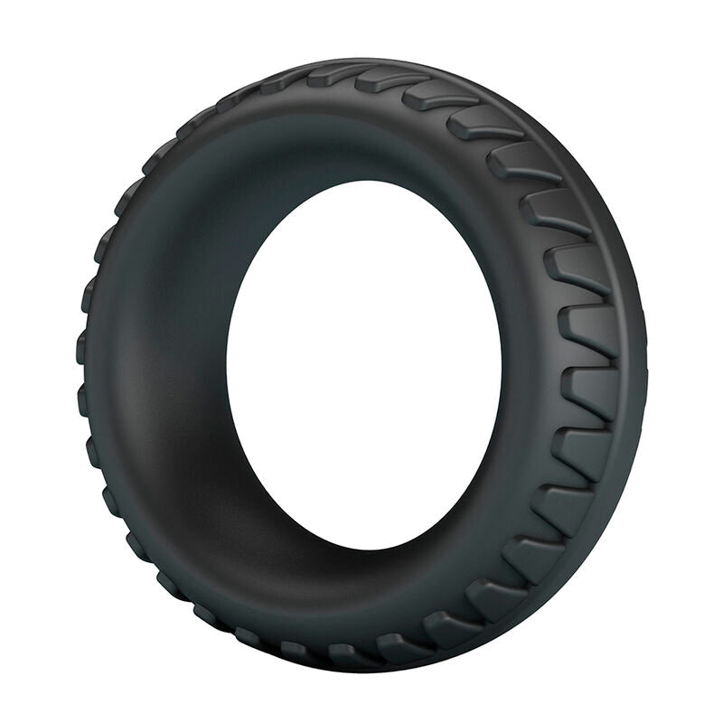 CRAZY BULL - ANELLO PER PENE IN SILICONE TESTURIZZATO MERRITT NERO – Cockring senza vibrazione