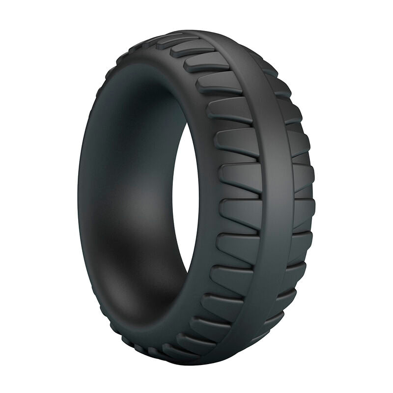 CRAZY BULL - ANELLO PER PENE IN SILICONE TESTURIZZATO MERRITT NERO – Cockring senza vibrazione – foto 5