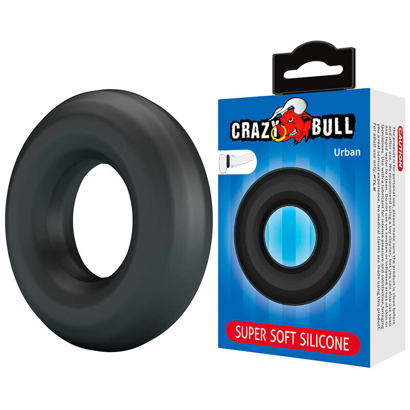 CRAZY BULL - ANELLO PER PENE IN SILICONE SUPER MORBIDO URBAN NERO – Cockring senza vibrazione – foto 2