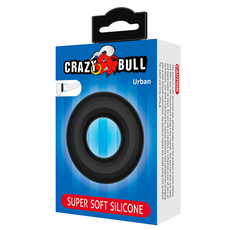 CRAZY BULL - ANELLO PER PENE IN SILICONE SUPER MORBIDO URBAN NERO – Cockring senza vibrazione – foto 7
