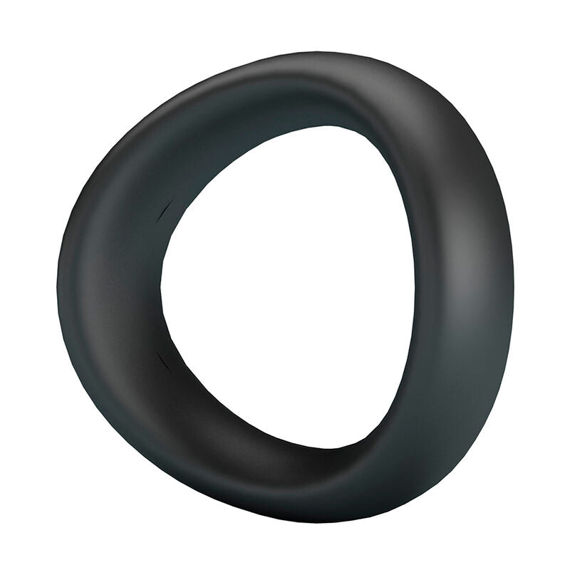 CRAZY BULL - VALEN ANELLO PER PENE ERGONOMICO IN SILICONE NERO – Cockring senza vibrazione