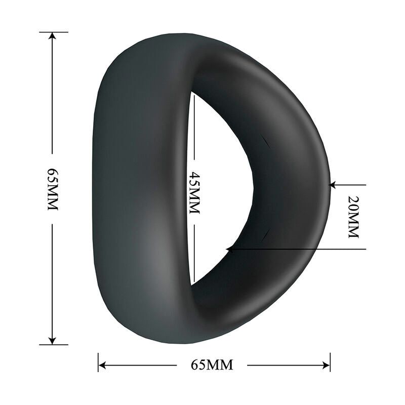 CRAZY BULL - VALEN ANELLO PER PENE ERGONOMICO IN SILICONE NERO – Cockring senza vibrazione – foto 7