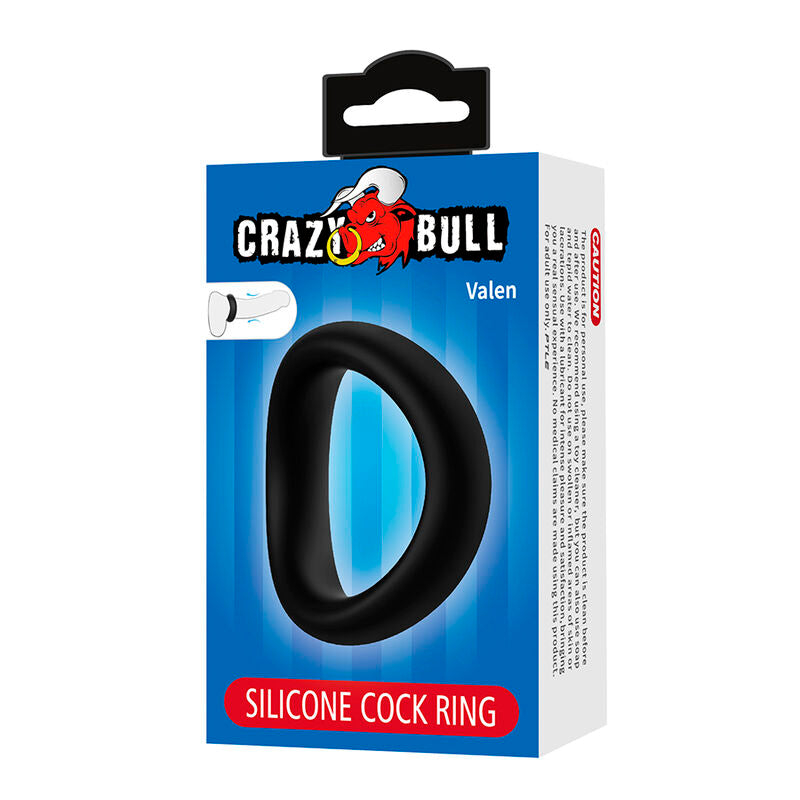 CRAZY BULL - VALEN ANELLO PER PENE ERGONOMICO IN SILICONE NERO – Cockring senza vibrazione – foto 8