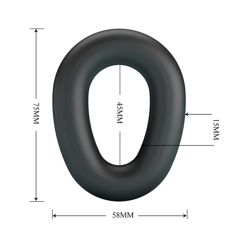 CRAZY BULL - VESPER ANELLO PER PENE IN SILICONE SUPER MORBIDO NERO – Cockring senza vibrazione – foto 6