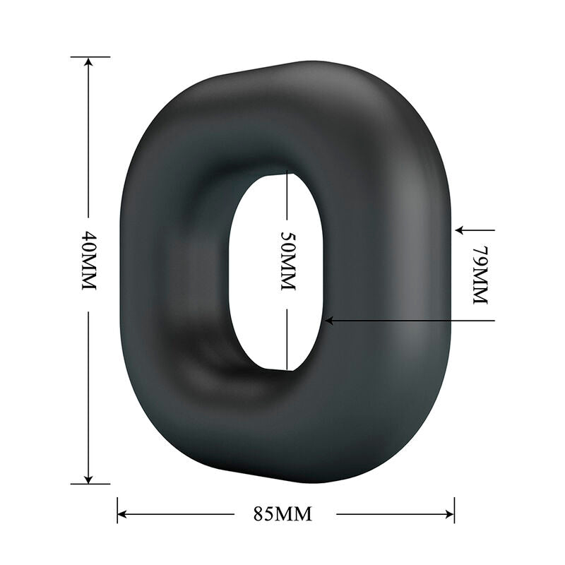 CRAZY BULL - ANELLO PER PENE WALDEN IN SILICONE SUPER MORBIDO NERO – Cockring senza vibrazione – foto 5