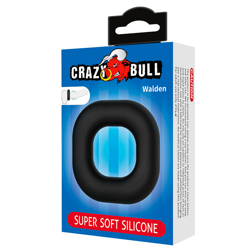 CRAZY BULL - ANELLO PER PENE WALDEN IN SILICONE SUPER MORBIDO NERO – Cockring senza vibrazione – foto 6