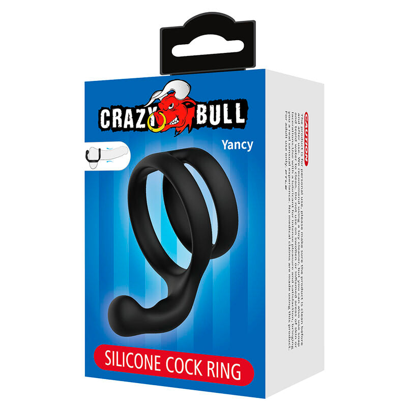 CRAZY BULL - YANCY DOPPIO ANELLO PER PENE E TESTICOLI NERO – Cockring senza vibrazione – foto 7