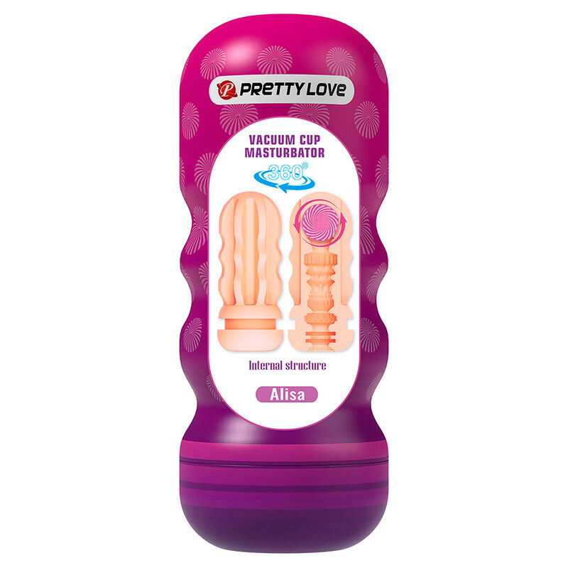 PRETTY LOVE - MASTURBATORE VAGINALE LEVIGANTE CON VENTOSA E TEXTURE INTERNE – Vagine senza vibrazioni – foto 7