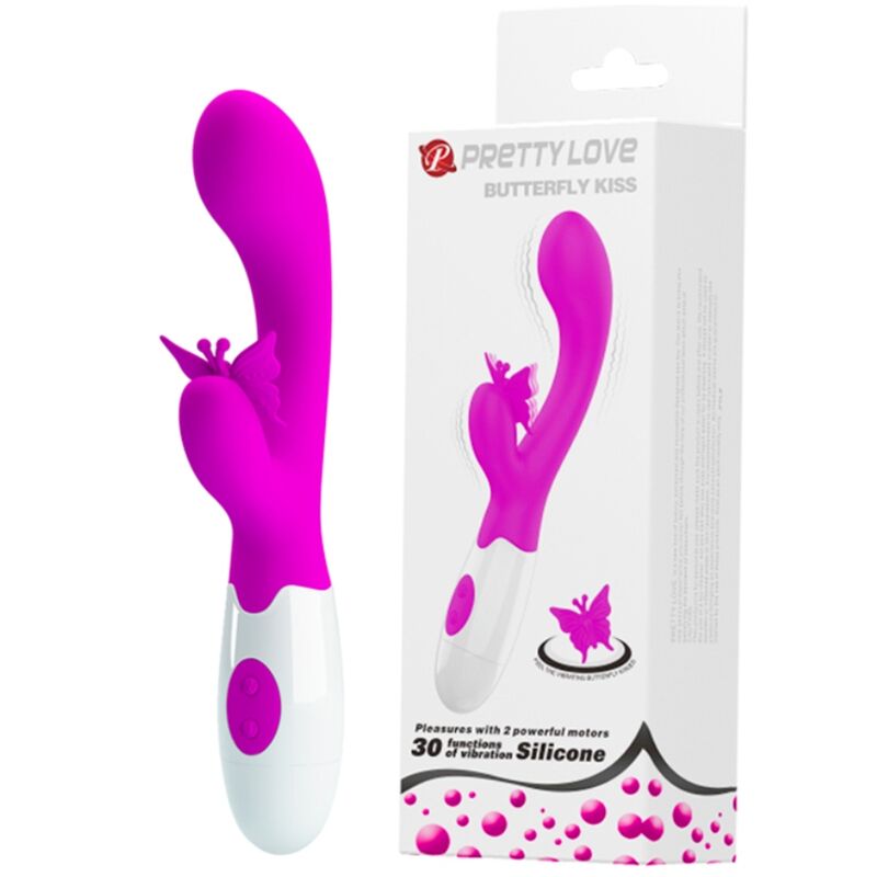 PRETTY LOVE - VIBRATORE A CONIGLIO BUTTERFLY KISS 30 FUNZIONI VIOLA – Vibratori di coniglio – foto 2