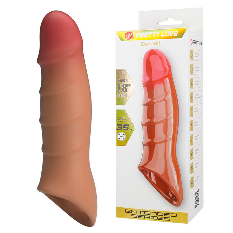 PRETTY LOVE - COPERTINA REALISTICA EXTENDER DI DAMIEN – Copri pene con estensione