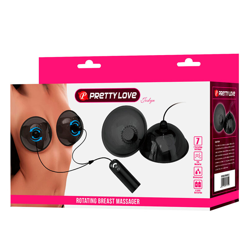PRETTY LOVE - STIMOLATORE ROTANTE PER CAPEZZOLI CON ASPIRAZIONE, NERO – Stimolatori – foto 8