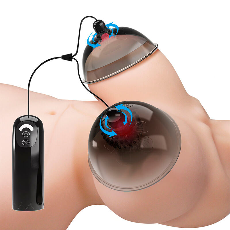PRETTY LOVE - STIMOLATORE ROTANTE PER CAPEZZOLI CON ASPIRAZIONE, NERO – Stimolatori – foto 3