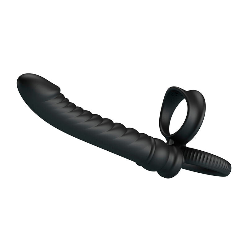 PRETTY LOVE - VIBRATORE ANALE MERRITT CON ANELLO E VIBRAZIONE NERO – Vibratori anali – foto 4