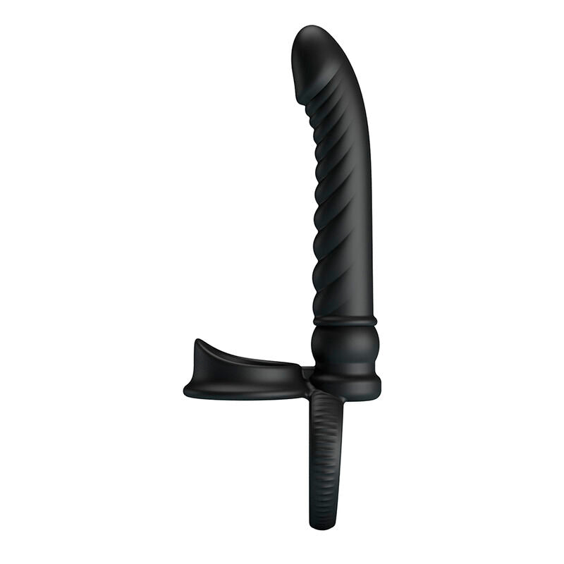 PRETTY LOVE - VIBRATORE ANALE MERRITT CON ANELLO E VIBRAZIONE NERO – Vibratori anali – foto 5